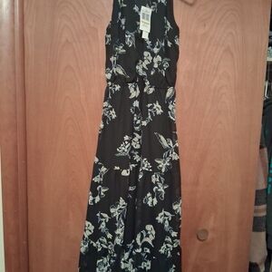 Wallflower Black and Blue Floral Maxi Dress